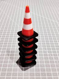 Traffic Cones 3D Printed (Multiple sizes) Friendly Hobbies