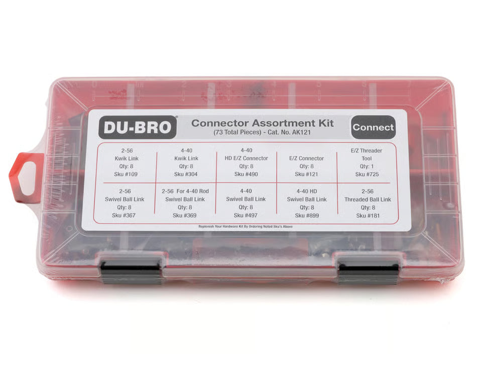 DuBro Connector Assortment Kit (73) w/Storage Case Amain Hobbies