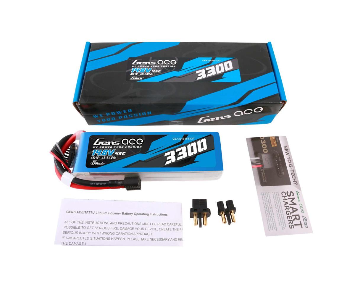 Gens Ace G-Tech Smart 4S LiPo Battery 45C (14.8V/3300mAh) w/Universal Connector GensTattu