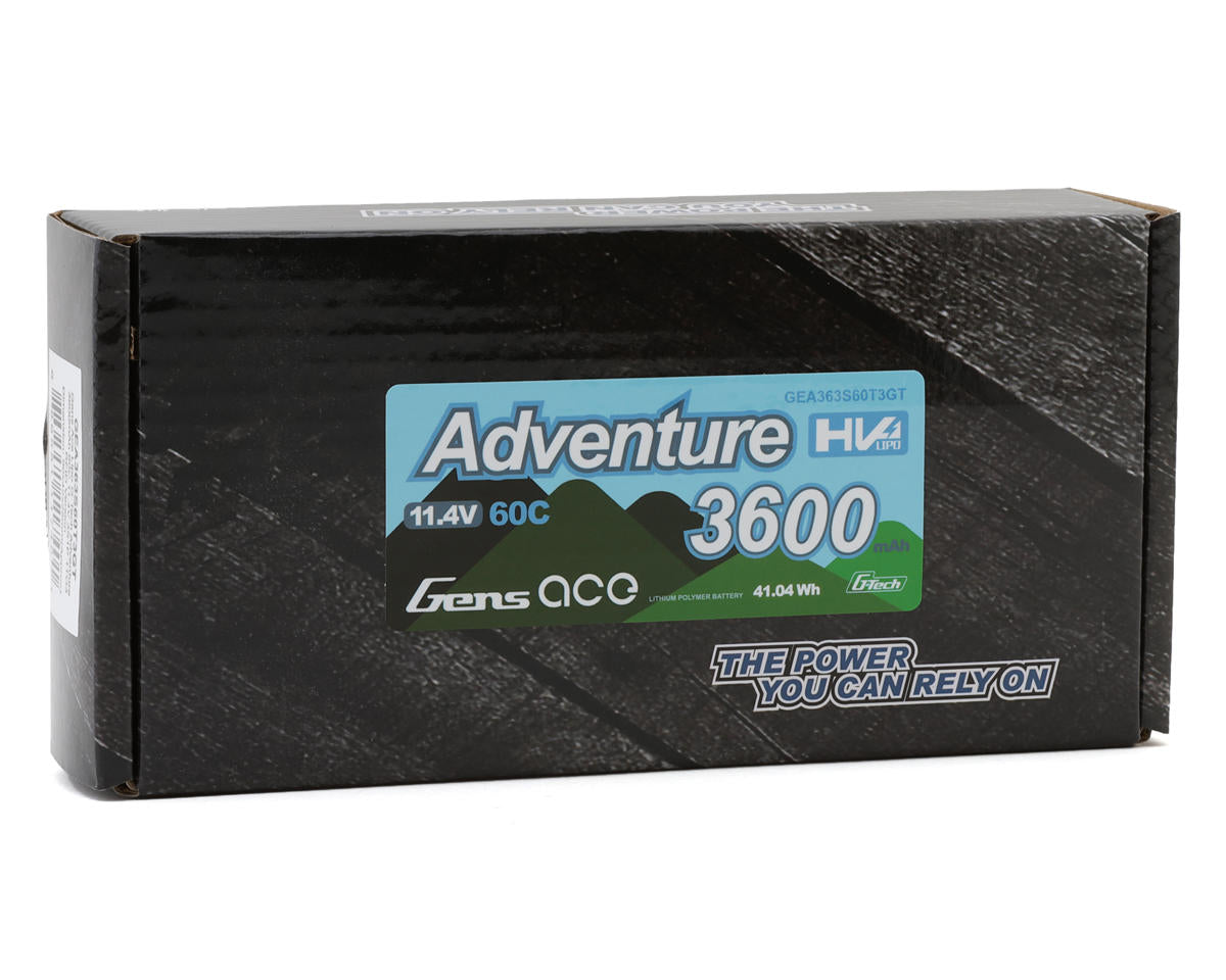 Gens Ace G-Tech Smart 3S LiHV Battery 60C (11.4V/3600mAh) w/Universal Connector GensTattu