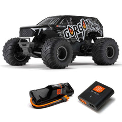 ARRMA 1/10 GORGON 4X2 MEGA 550 Brushed Monster Truck Ready-To-Assemble Kit with Battery & Charger (ARA3230SKT1) Horizon Hobby