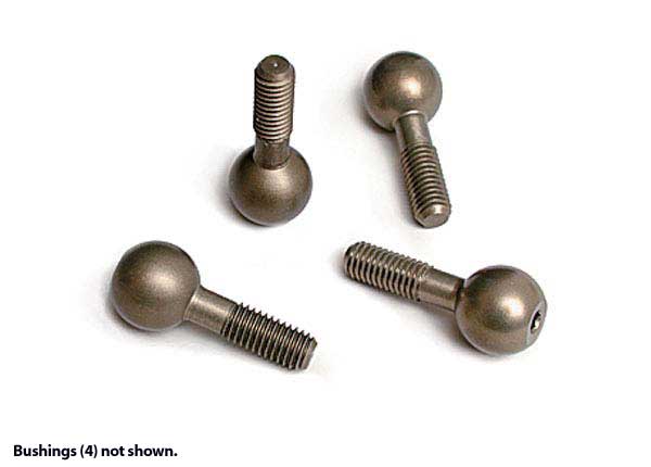 Traxxas Aluminum Pivot Balls with Cap Bushings (4) TRAXXAS