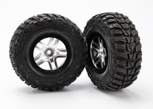 Traxxas: SCT Satin Chrome & Black Wheels & S1 Kumho Tires (2) (5882R) TRAXXAS