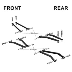 INJORA Aluminum High Clearance Chassis Links for 1/30 Axial SCX30 INJORA