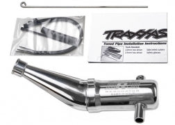 Traxxas Tuned pipe, Resonator, R.O.A.R. legal (aluminum, double-chamber) (fits T-Maxx® vehicles with TRX® Racing Engines) (5487) TRAXXAS