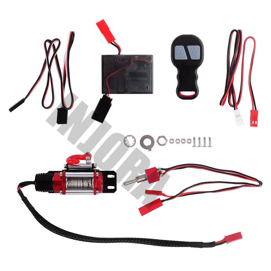 INJORA Metal Winch with Wireless Remote Controller for 1/10 RC Crawler INJORA