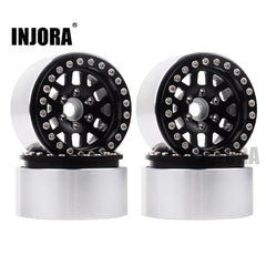 INJORA 4PCS 1.9" Aluminum Alloy Beadlock Wheel Rims for 1/10 RC Crawler INJORA