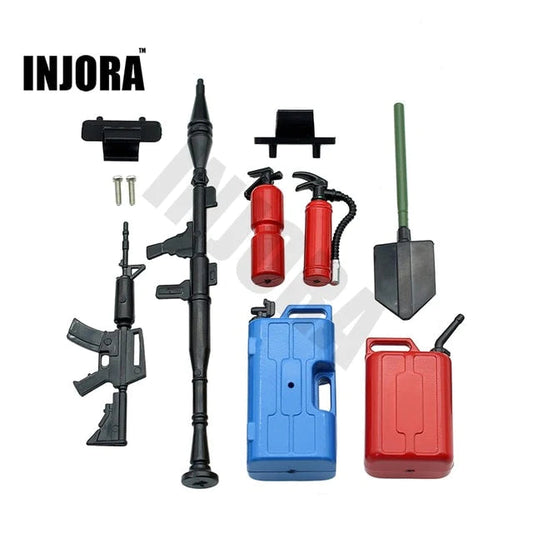 INJORA Mini RC Car Decoration Tools Set Kit, 1/10 Scale Accessories For RC Crawler (Multiple Styles Available) INJORA