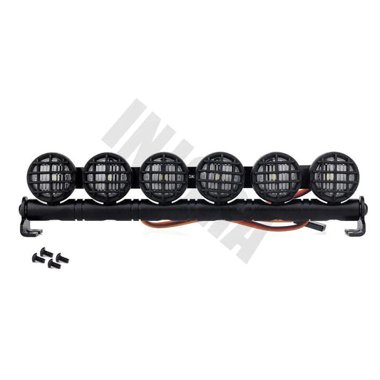 INJORA 152mm 6-Light Multi-Function LED Light Bar For 1/10 1/8 RC Car (AX201610078_Yellow) INJORA