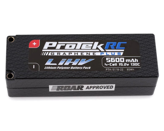 ProTek RC 4S 130C Low IR Silicon Graphene HV LCG LiPo Battery (15.2V/5600mAh) w/5mm Connector (ROAR Approved) Amain Hobbies