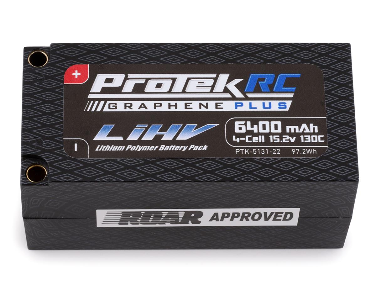 ProTek RC 4S 130C Low IR Si-Graphene+ HV Shorty LiPo Battery (15.2V/6400mAh) w/5mm Connector (ROAR Approved) (PTK-5131-22) Amain Hobbies