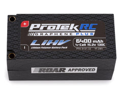ProTek RC 4S 130C Low IR Si-Graphene+ HV Shorty LiPo Battery (15.2V/6400mAh) w/5mm Connector (ROAR Approved) (PTK-5131-22) Amain Hobbies