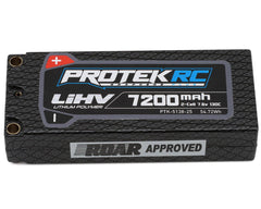 ProTek RC 2S 130C Low IR Si-Graphene+ HV Mid-Sized LiPo Battery (7.6V/7200mAh) w/5mm Connectors (ROAR Approved) (113mm Length) Amain Hobbies