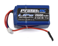ProTek RC: LiPo Hump/Short Receiver Battery Pack (Kyosho/Tekno) (7.4V/2600mAh) (w/Balancer Plug) Amain Hobbies
