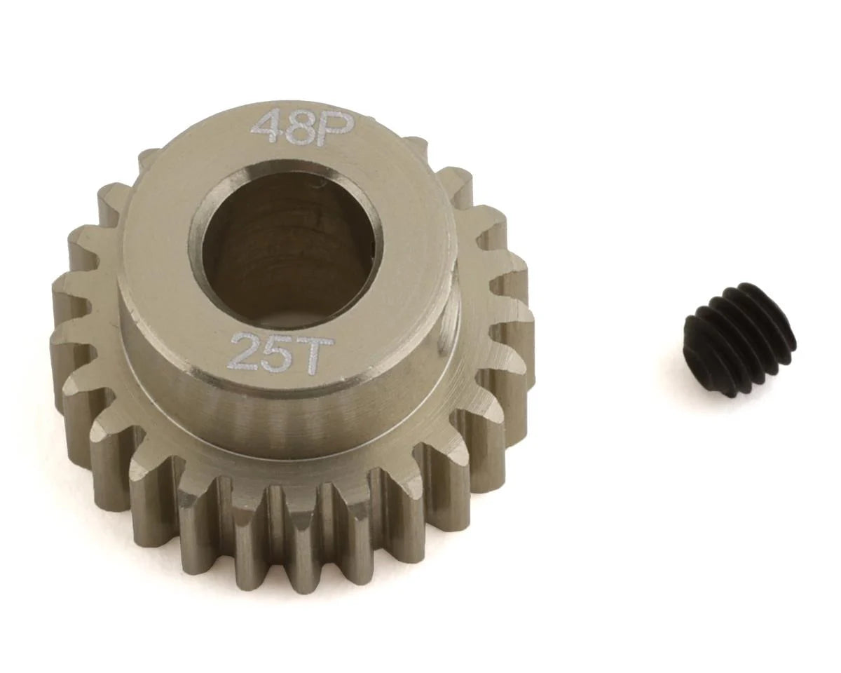 ProTek: RC 48P Lightweight Hard Anodized Aluminum Pinion Gear (5.0mm Bore) (25T) (PTK-8645) Amain Hobbies