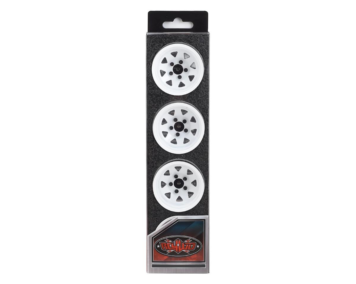RC4WD 5 Lug Deep Dish Wagon 1.9" Steel Stamped Beadlock Wheels (White) Friendly Hobbies