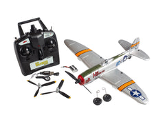 HRP P-47 Thunderbolt Micro RTF Airplane with PASS (Pilot Assist Stability Software) System (GRA1307) HRP