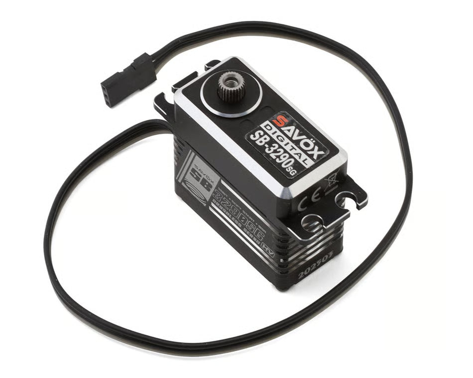 Savox 3290SG Aluminum "High Torque" Water Resistant Brushless Servo (HV) (Black Edition) Amain Hobbies