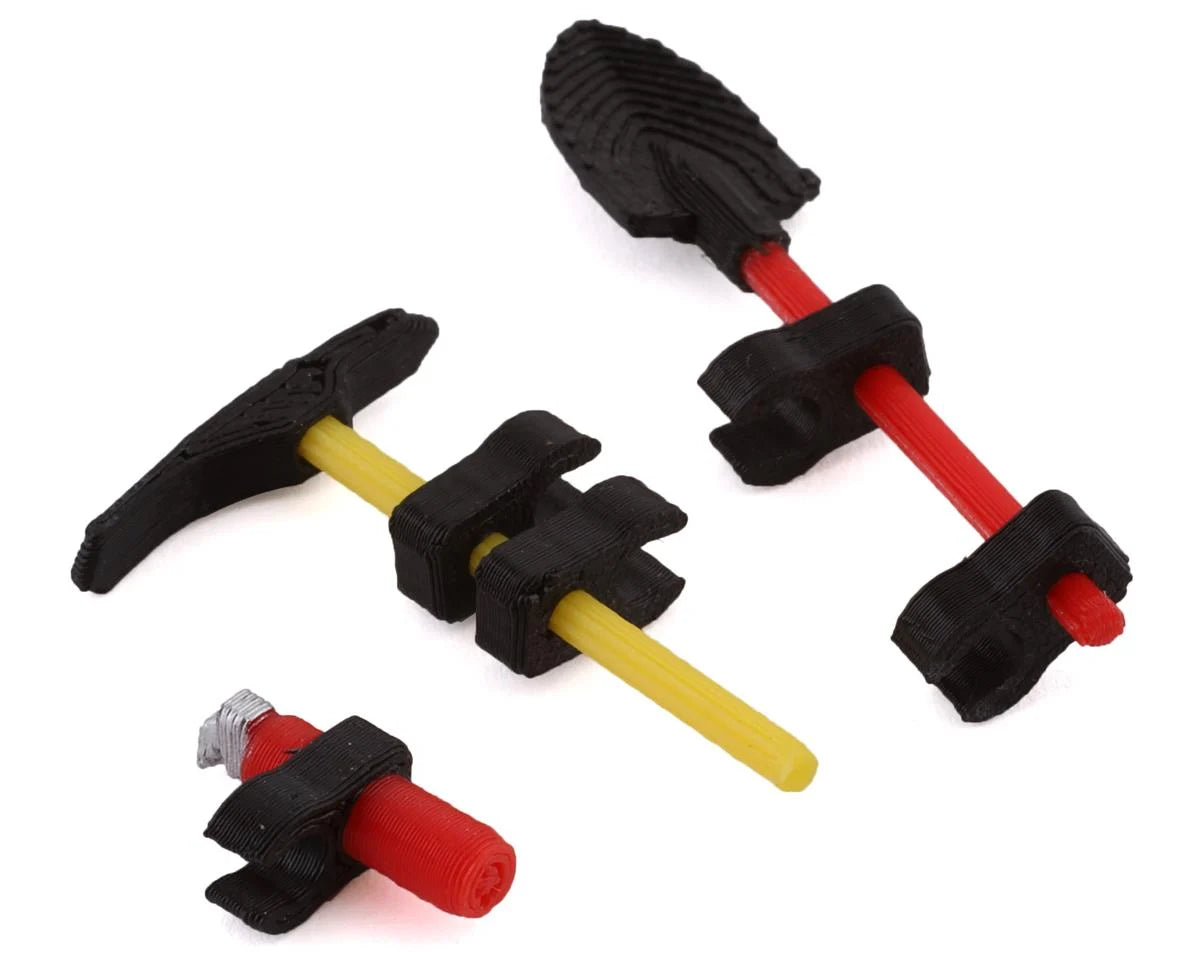 Scale By Chris SCX24 Deadbolt 1/24 Scale Combo Pack 11 w/Clamping Shovel, Pick, Extinguisher (SBCS24P) Amain Hobbies