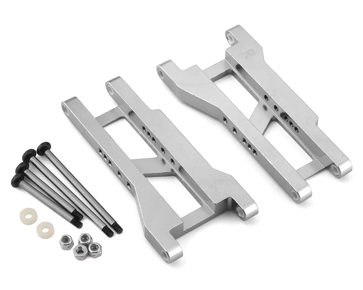 ST Racing Concepts Aluminum Heavy Duty Rear Suspension Arms for Traxxas Slash w/Locknut Hinge Pins (2) (Silver) Amain Hobbies