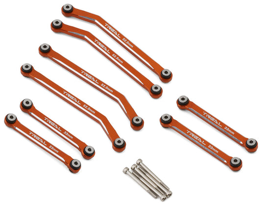 Treal Hobby Axial AX24 Aluminum High Clearance Suspension Links Set (Orange)(TLHTAX24-14) Amain Hobbies