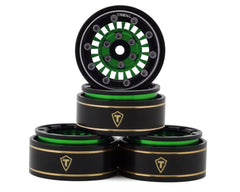 Treal Hobby: Type C 1.0" Brass Beadlock Crawler Wheels (Green) (4) (27.3g) (TLHTSCX24-144) Amain Hobbies