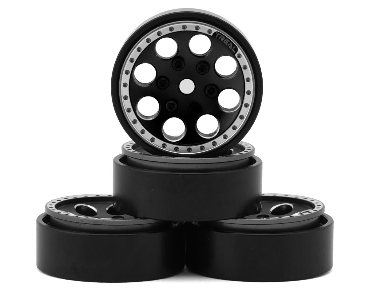 Treal Hobby: 1.0" 8-Hole Beadlock Wheels (Grey) (4) (22g) (TLHTSCX24-27) Amain Hobbies