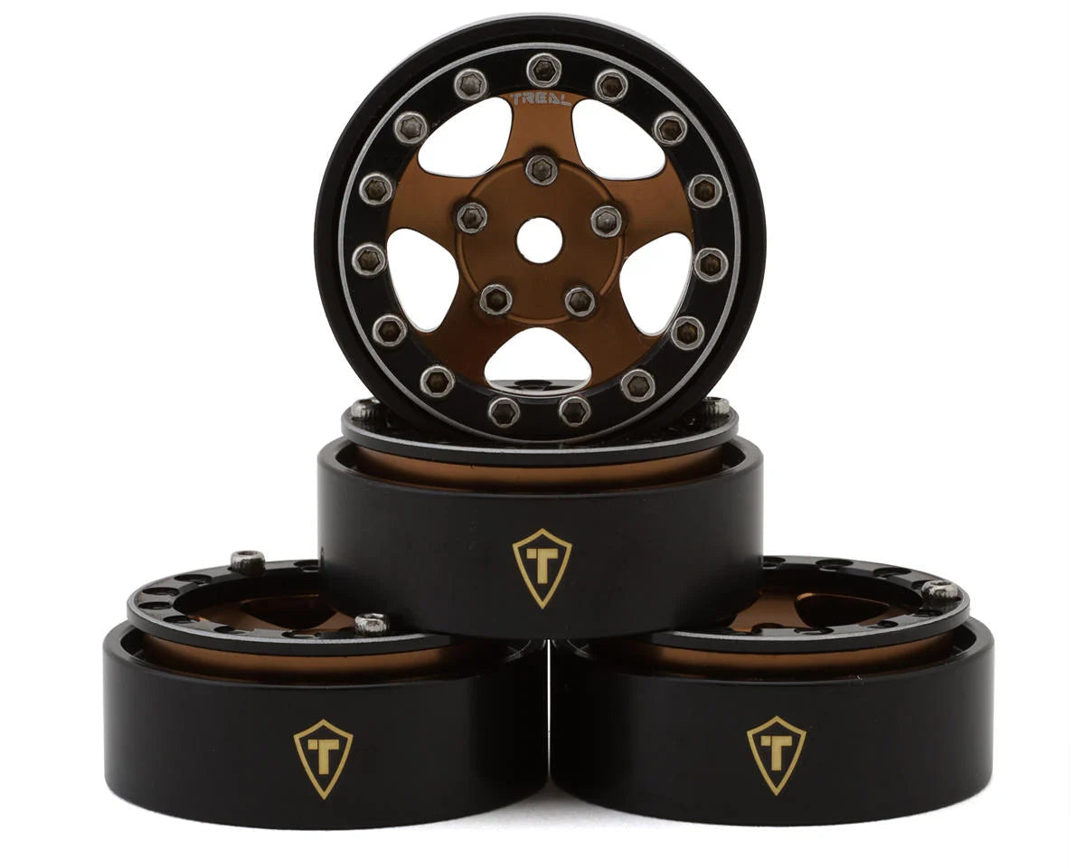 Treal Hobby Type B 1.0" 5-Spoke Beadlock Wheels (Multiple Colors) (4) (22.4g) Amain Hobbies