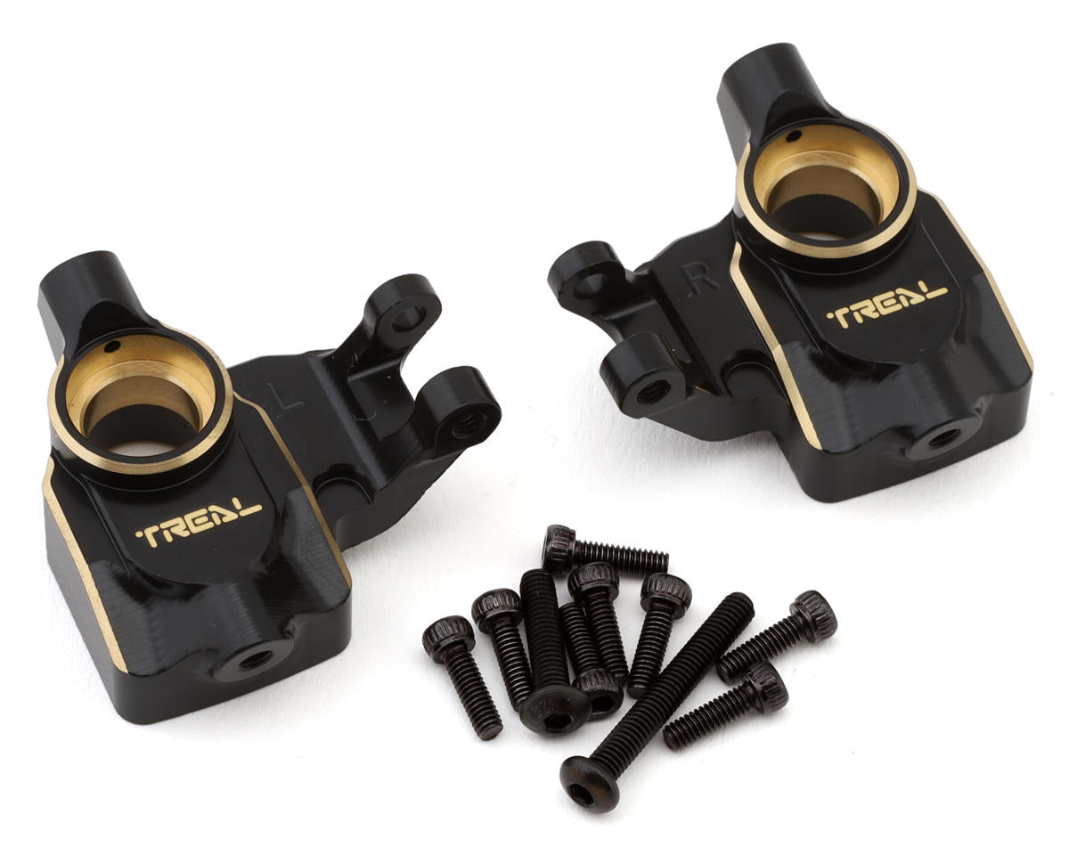 Treal Hobby Axial UTB18 Brass Front Steering Knuckles (Black) (TLHTUTB18-22) Amain Hobbies