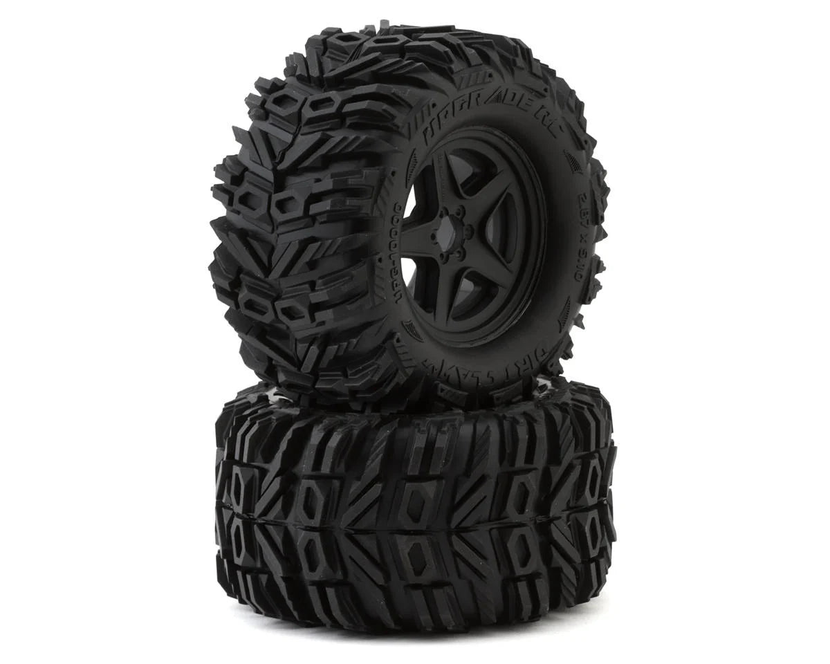 UpGrade RC Dirt Claw 2.8" Pre-Mounted All-Terrain Tires w/5-Star Wheels (2) (17mm/14mm/12mm Hex) (UPG-10000) Amain Hobbies