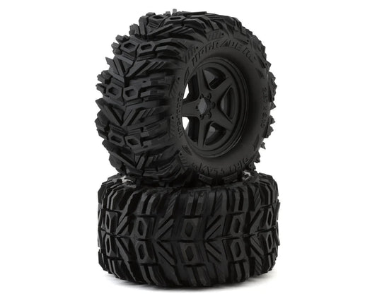 UpGrade RC Dirt Claw 2.8" Pre-Mounted All-Terrain Tires w/5-Star Wheels (2) (17mm/14mm/12mm Hex) (UPG-10000) Amain Hobbies