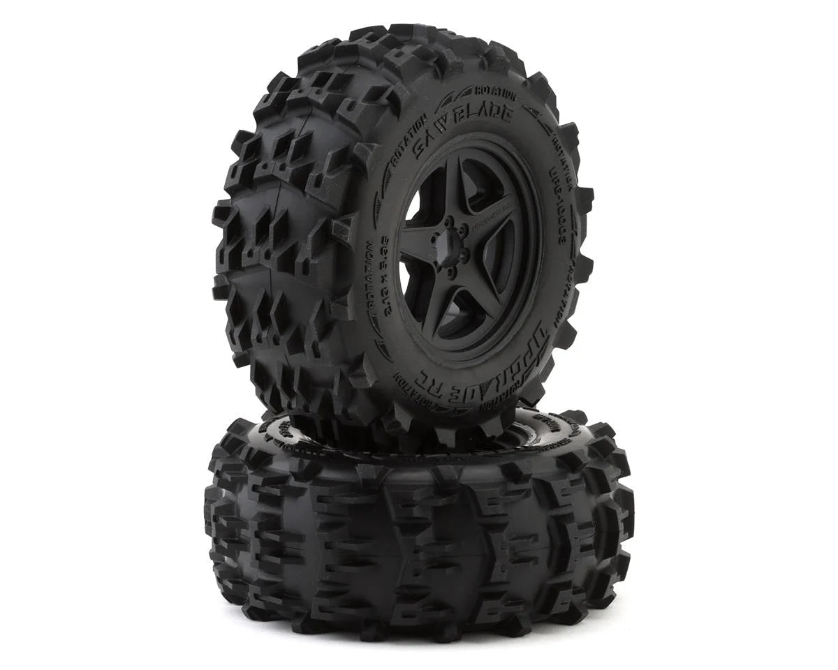 UpGrade RC Saw Blade 2.8" Pre-Mounted Off-Road Tires w/5-Star Wheels (2) (17mm/14mm/12mm Hex) (UPG-10003) Amain Hobbies