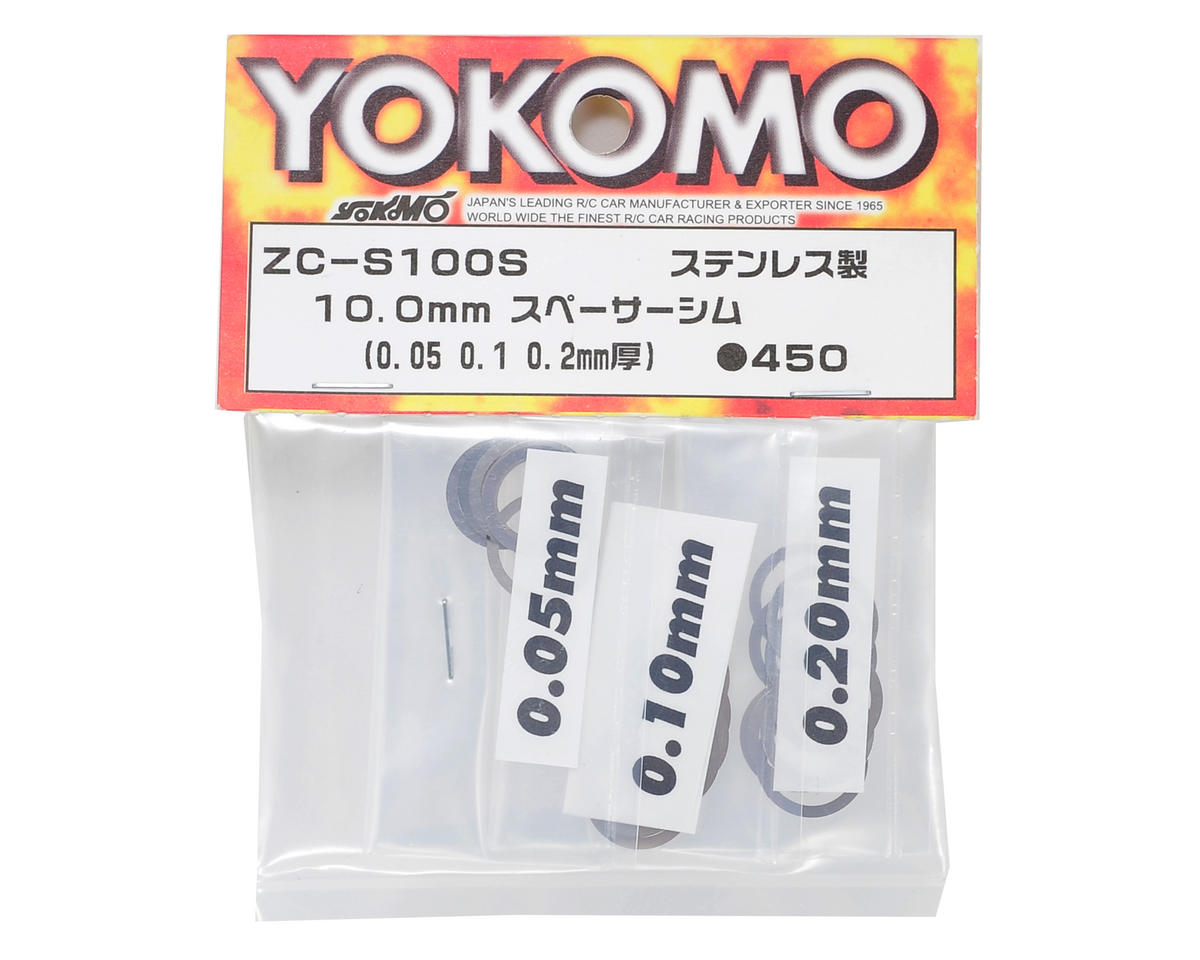 Yokomo 10mm Stainless Steel Shim Kit (30) (YokZC-S100SA) Amain Hobbies