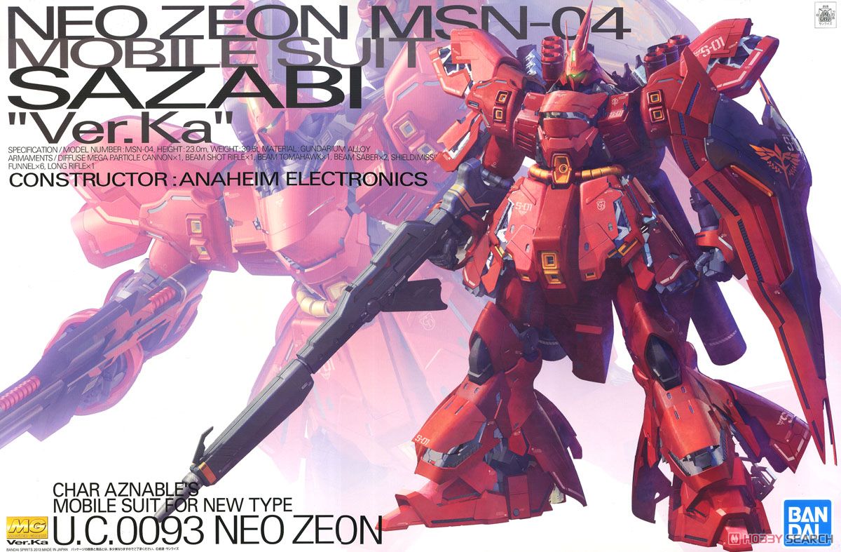 Bandai 1:100 MG MSN-04 Sazabi Ver.Ka (BAN2204932) Hobby Tyme