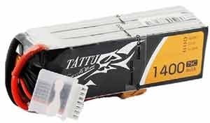 Tattu 6S1P 1400mAh 22.2V 75C Lipo Battery Pack with XT60 plug GensTattu