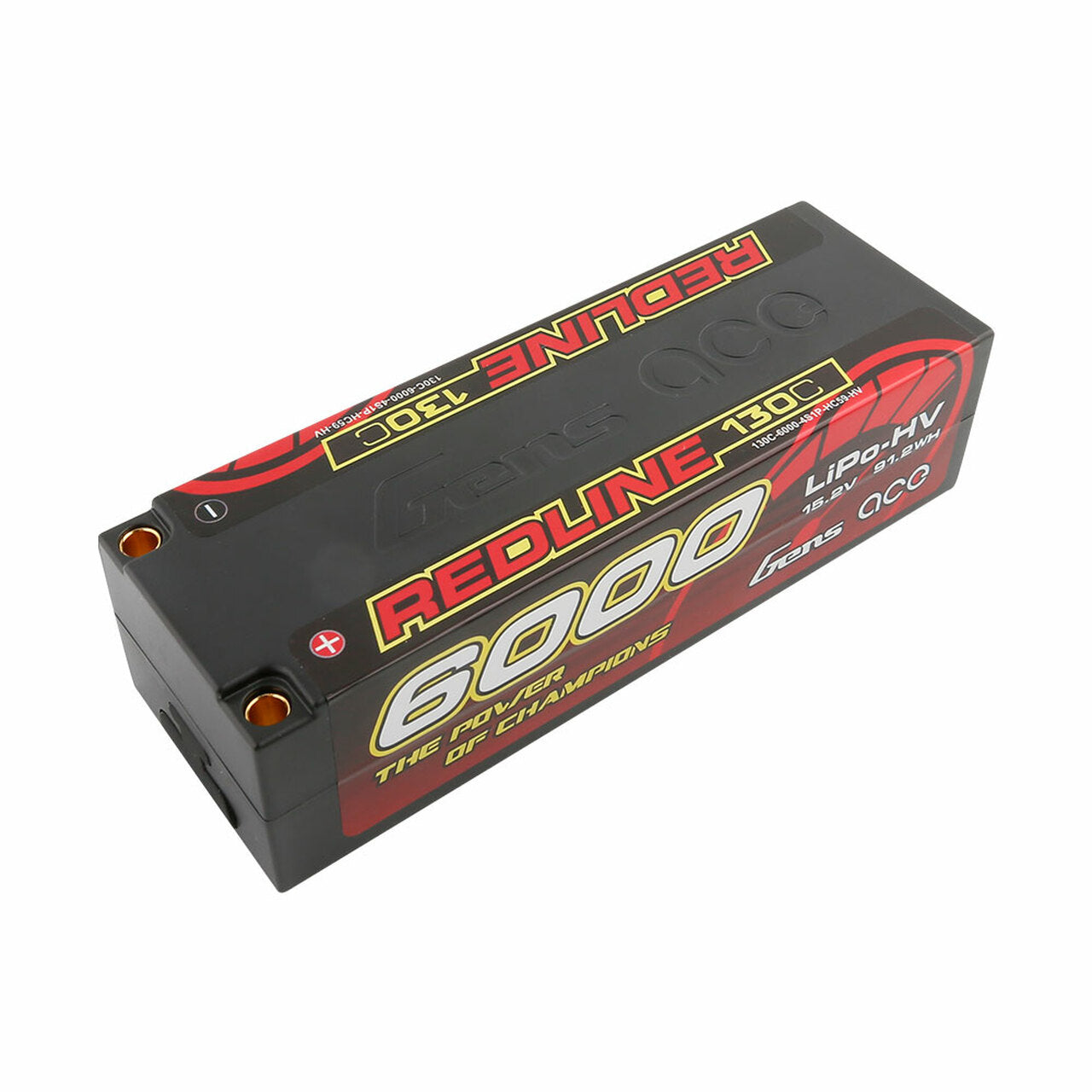 Gens ace Redline Series 6000mAh 15.2V 130C 4S1P HardCase HV Lipo Battery GensTattu