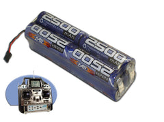 Max Apms NiMh 2500mAh 8 Cell 9.6V Transmitter Brick Pack with JR Plug Max Amps
