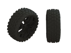 ARRMA (AR550057) 1/8 2HO Front/Rear 3.3 Pre-Mounted Tires, 17mm Hex, Black (2) (ARA550057) Horizon Hobby