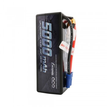 Gens Ace 5000mAh 14.8V 50C 4S1P HardCase Lipo Battery14# with EC5 Plug GensTattu