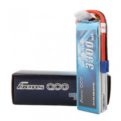Gens Ace 3300mAh 14.8V 45C 4S1P Lipo Battery Pack with EC3 GensTattu