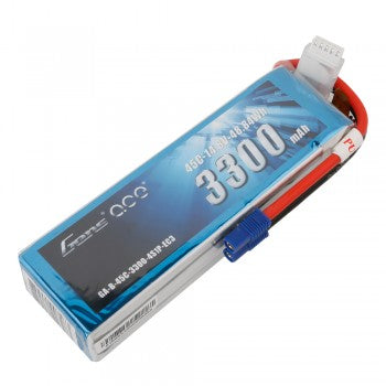 Gens Ace 3300mAh 14.8V 45C 4S1P Lipo Battery Pack with EC3 GensTattu