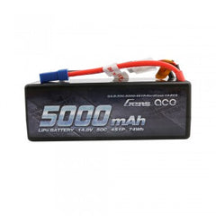 Gens Ace 5000mAh 14.8V 50C 4S1P HardCase Lipo Battery14# with EC5 Plug GensTattu
