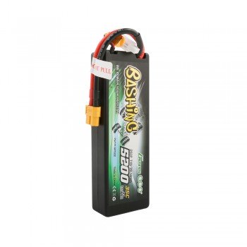 Gens Ace Bashing Series 5200mAh 7.4V 2S1P 35C car Lipo Battery Pack Hardcase 24# with XT60 Plug GensTattu