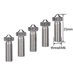 Friendly Hobbies 0.6mm 3D Printer Stainless Steel Nozzle -Compatible with E3D Volcano ZYLtech