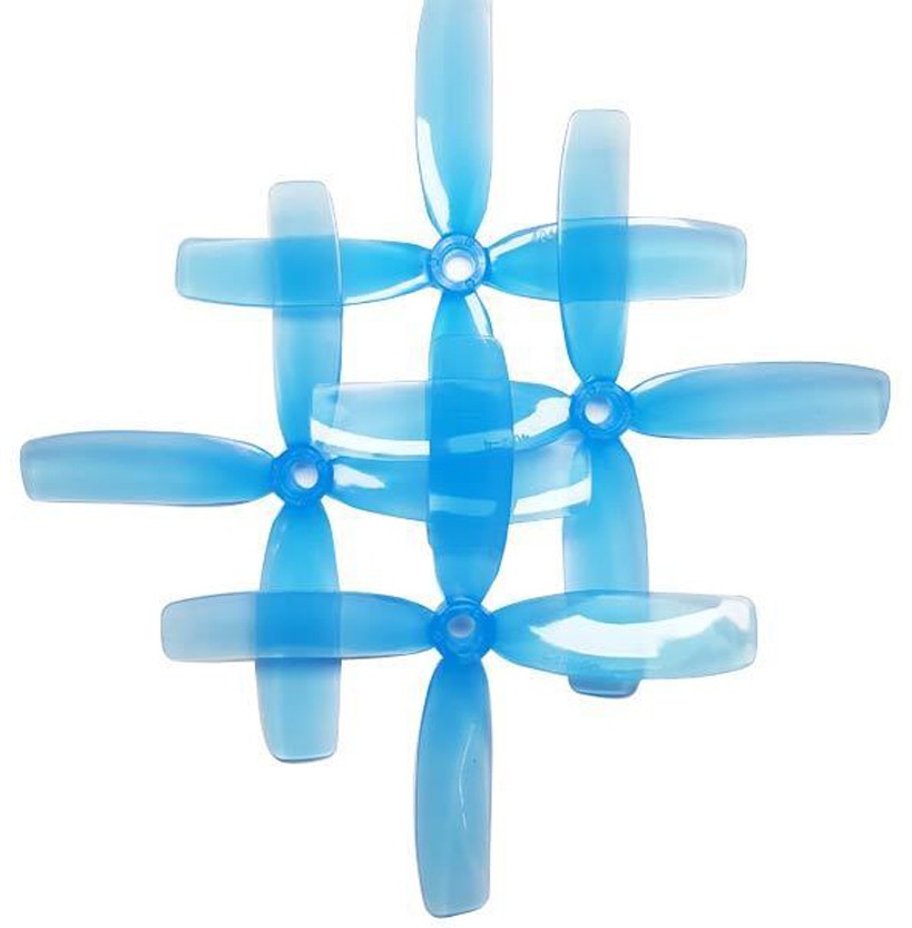Team Racekraft 4040 Quad-Blade Propeller - Clear Blue (2cw - 2ccw) Friendly Hobbies