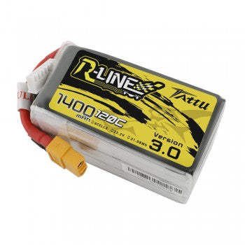 Tattu R-Line Version 3.0 1400mAh 22.2V 120C 6S1P Lipo Battery Pack with XT60 Plug GensTattu