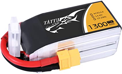 Tattu 1300mAh 3S 75C Lipo Battery Pack With XT60 Plug GensTattu