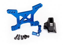 Traxxas Shock tower, Front, 7075-T6 Aluminum (blue-anodized) (1) (6739X)