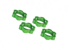Traxxas Wheel Nuts, Splined, 17mm, Serrated (green-anodized) (4) (7758G) TRAXXAS