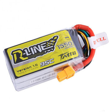 Tattu R-Line 1550mah 4S 95C Lipo Battery With XT60 Plug For FPV Racing Drones GensTattu